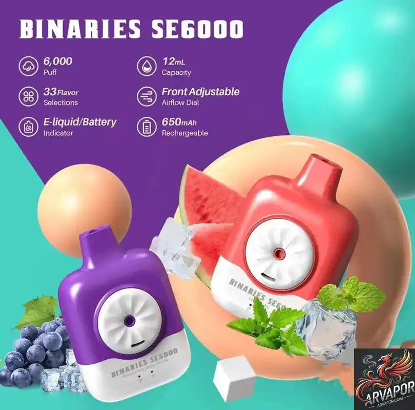 Binaries SE6000 Puffs Disposable - arvapor.com