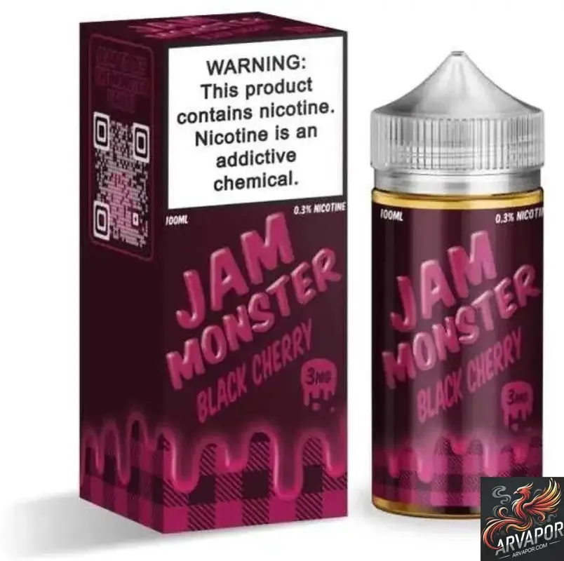 Black Cherry - Jam Monster Synthetic 100mL - - arvapor.com