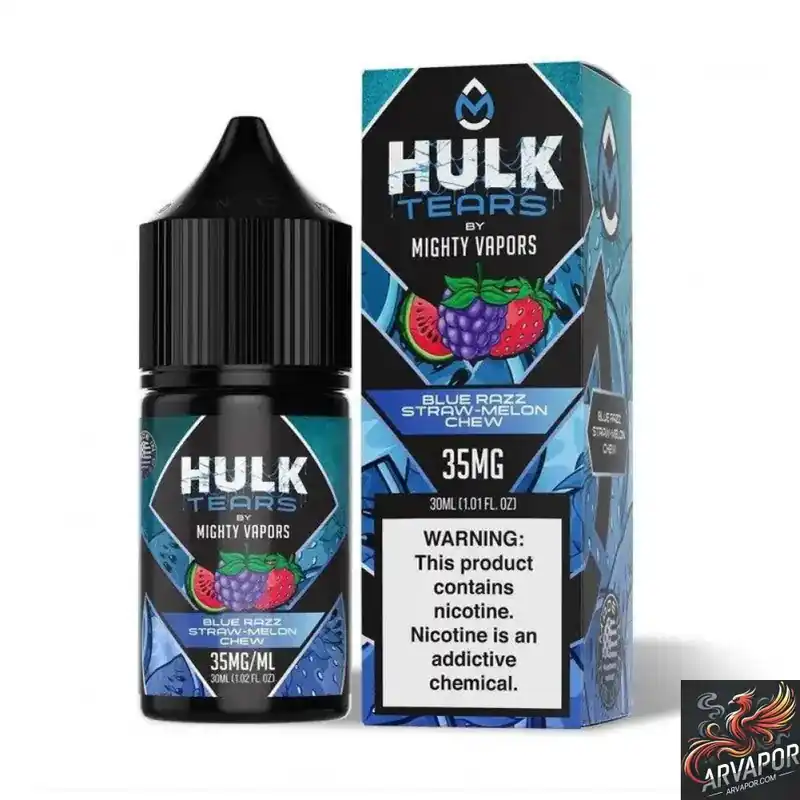 Blue Razz Straw Melon Chew - Hulk Tears Salt 30mL
