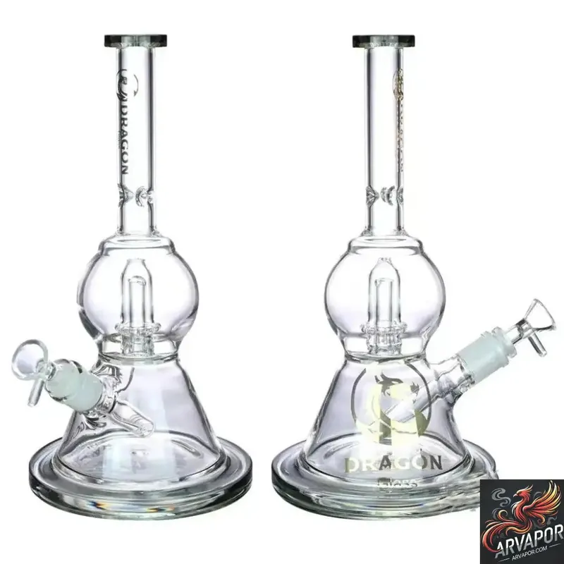 Dragon Glass Globe Vase Base Design Water Pipe