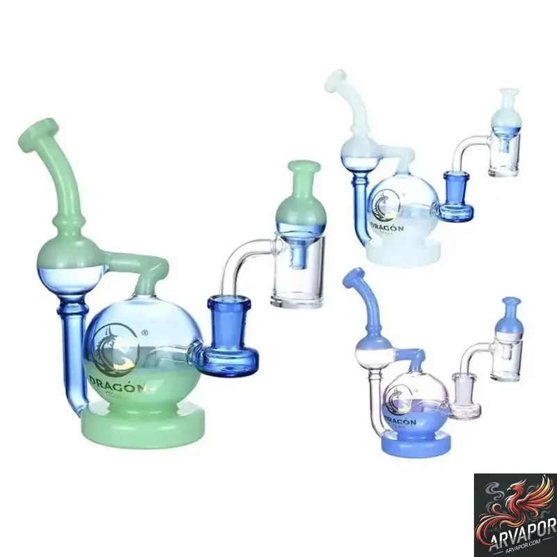 Dragon Glass Globe Shape Body Water Pipe