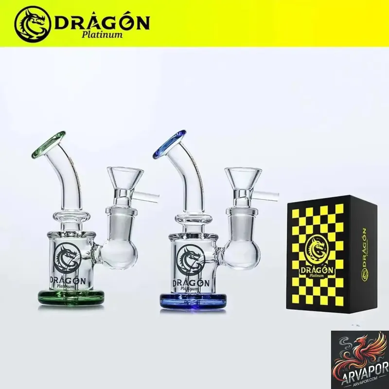 Dragon Platinum Bell Design Mini Hand Pipe - Dragon Glass