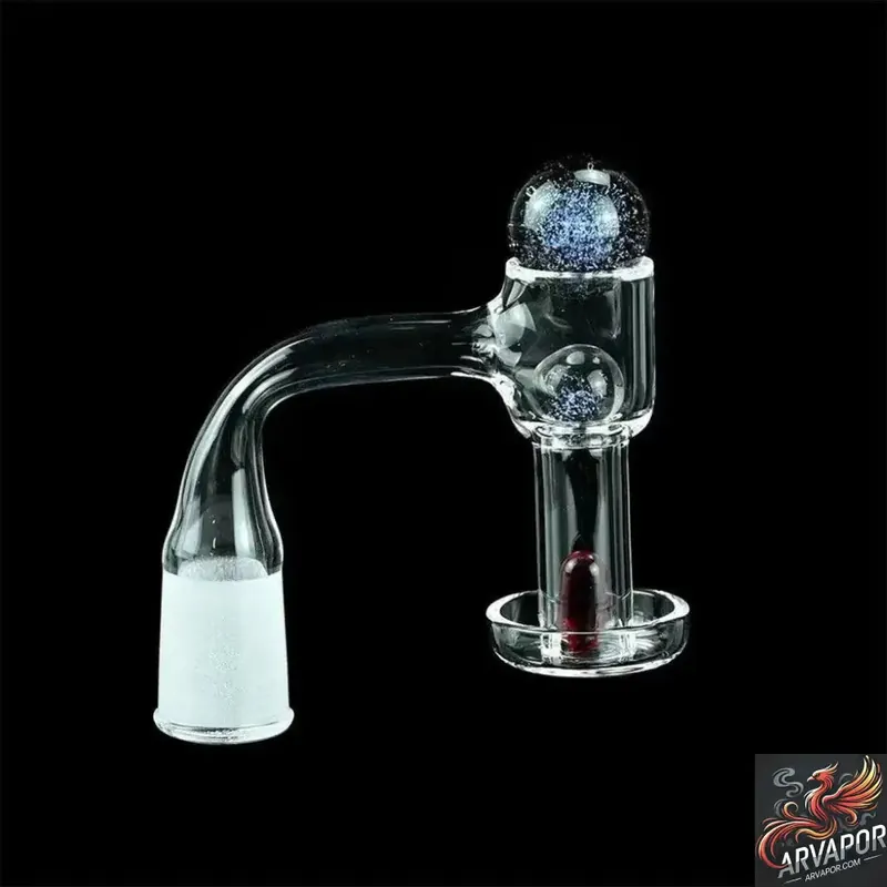 Dragon Glass Quartz Banger With 3 Dichro Galaxy Terp Pearls