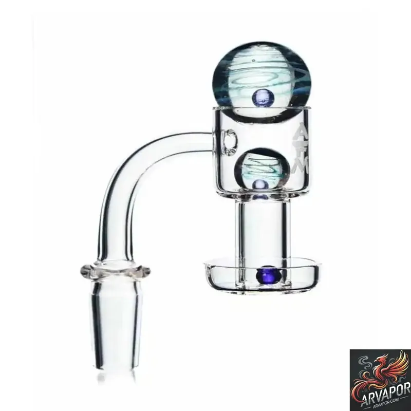 Dragon Glass Quartz Banger With 3 Marble Design Terp Pearls