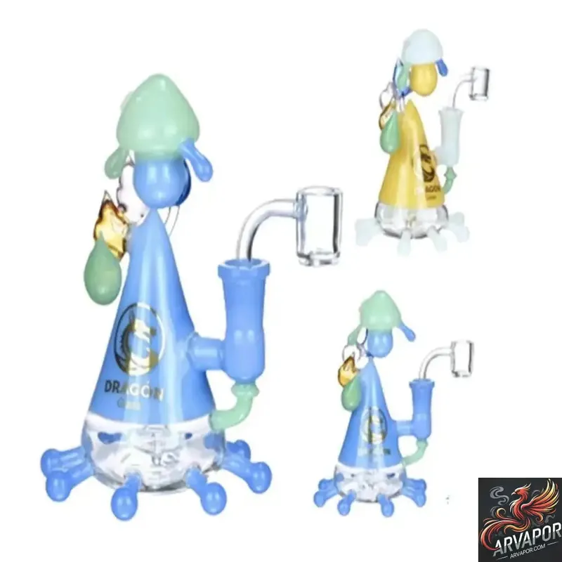 Dragon Glass Mushroom Base Design Water Pipe
