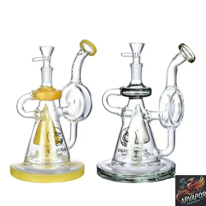 Dragon Glass Pyramid Base Rig Design Water Pipe