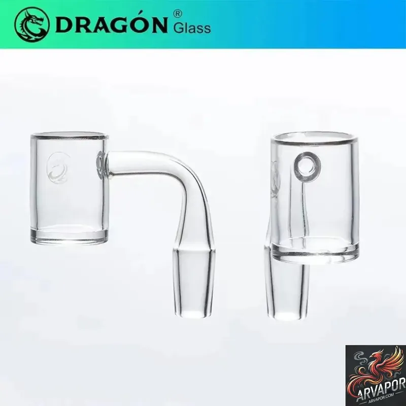 Dragon Glass Quartz Flat Banger With Clear Joint