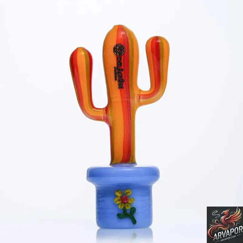 Dragon Platinum Cactus Glass Hand Pipe - Dragon Glass