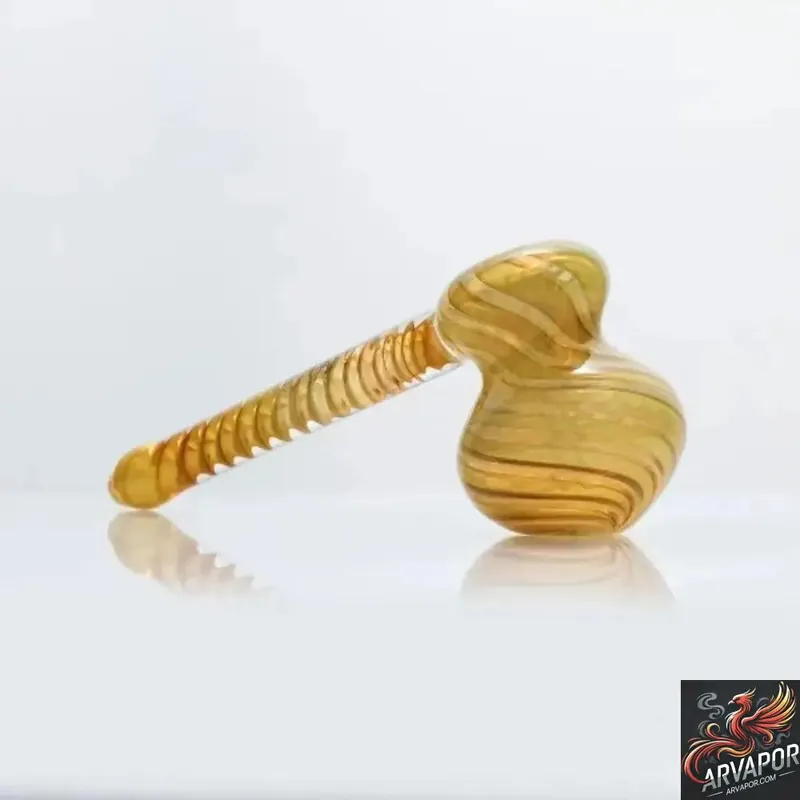Dragon Platinum Spiral Stem Hammer Bubbler - Dragon Glass