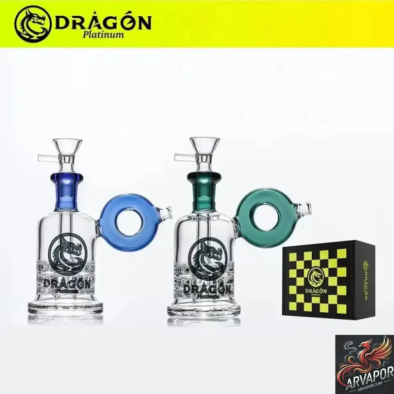 Dragon Platinum Ring Design Water Pipe - Dragon Glass