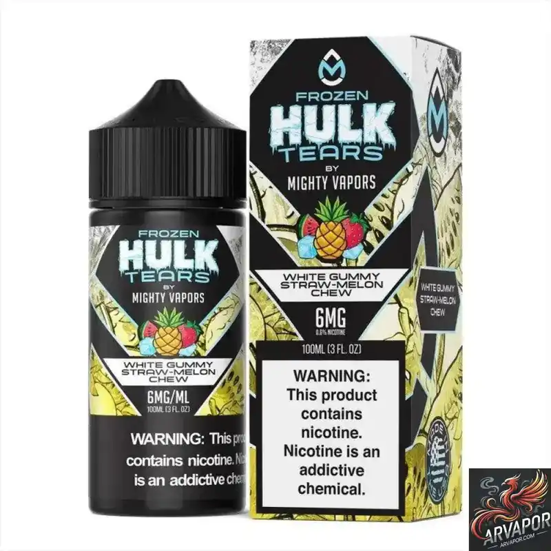 Frozen White Gummy Straw Melon Chew - Hulk Tears 100mL