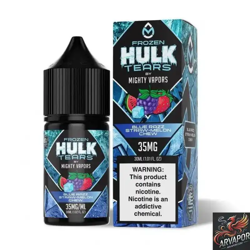 Frozen Blue Razz Straw Melon Chew - Hulk Tears Salt 30mL