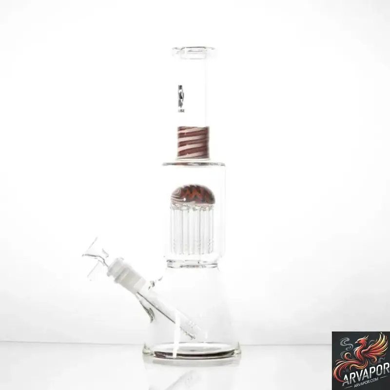 Glass House Square Base Cylinder Design Water Pipe