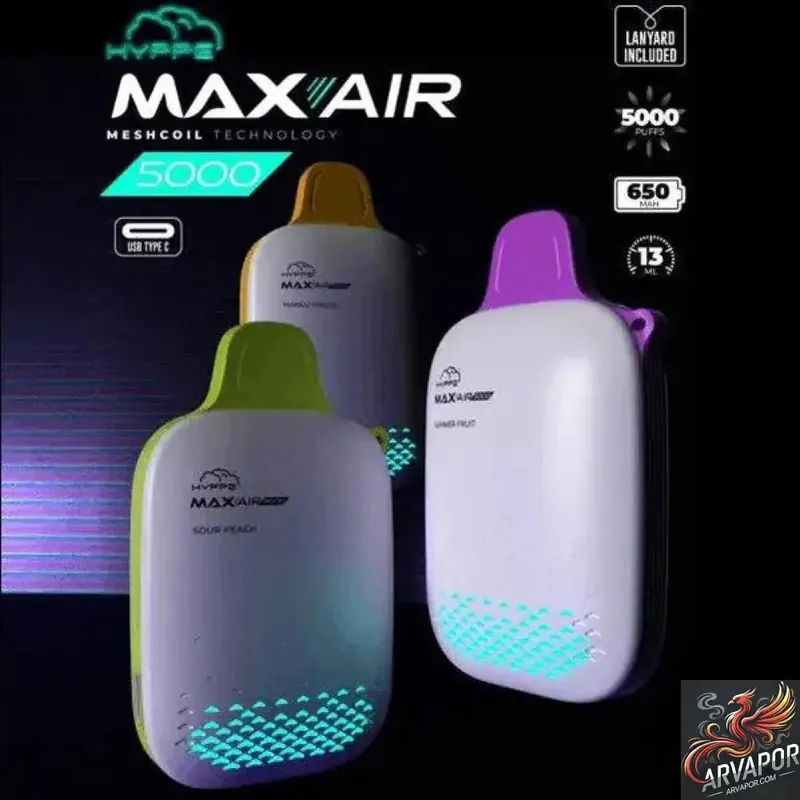 HYPPE Max Air 5000 Puffs 5% Nicotine Disposable