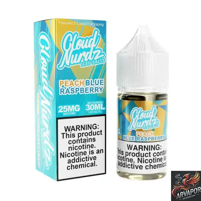 Iced Peach Blue Raspberry - Cloud Nurdz Salts 30mL