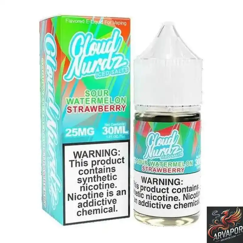 Iced Sour Watermelon Strawberry - Cloud Nurdz Salts 30mL