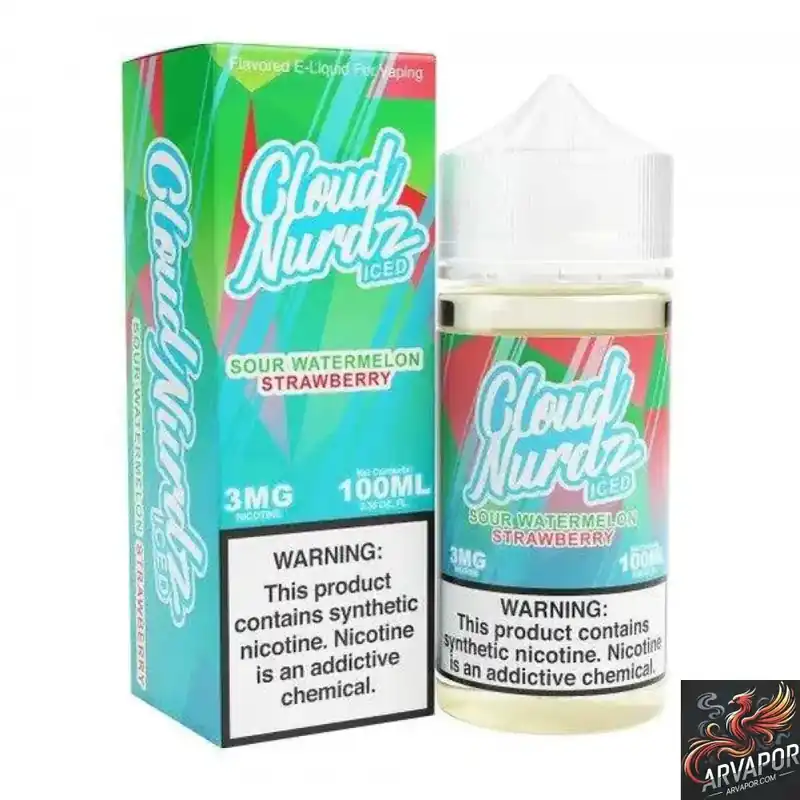 ICED Sour Watermelon Strawberry - Cloud Nurdz Synthetic 100mL
