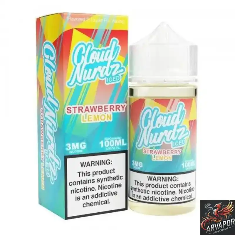 ICED Strawberry Lemon - Cloud Nurdz Synthetic 100mL
