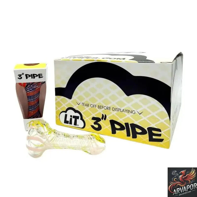 Lit Glass 3 Inches Hand Pipe