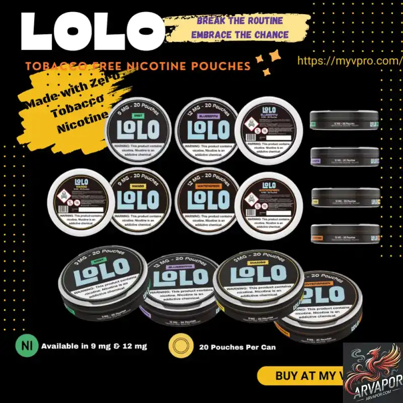 LoLo Tobacco Free Nicotine Pouches - 20 Pouches /Can