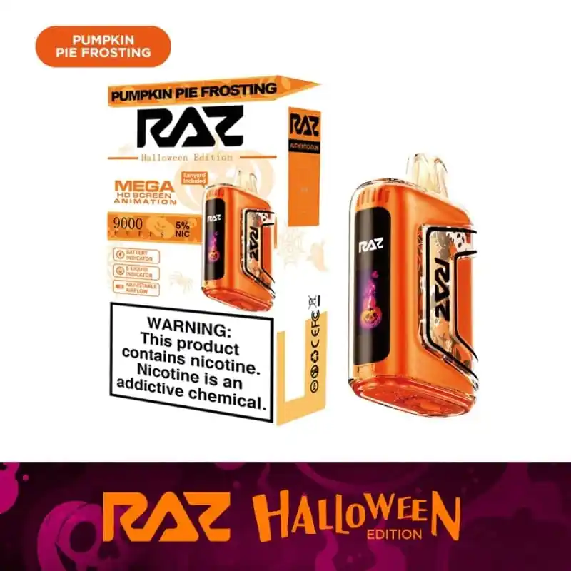 Pumpkin Pie Frosting (Halloween Edition) Raz TN9000 Disposable Vape - Zmarksthespot