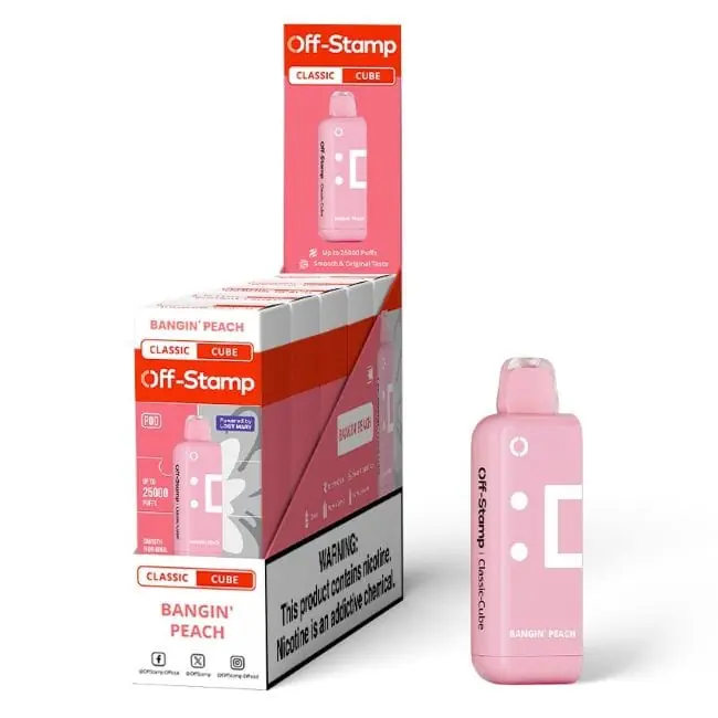Bangin Peach Off Stamp Classic Cube 25000 Disposable Vape Pod - Zmarksthespot