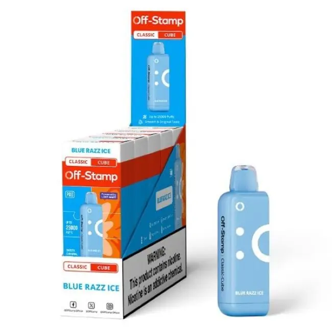 Blue Raz Ice Off Stamp Classic Cube 25000 Disposable Vape Pod - Zmarksthespot