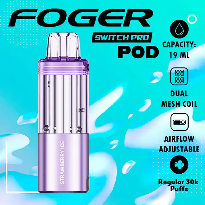 Strawberry Ice Foger Switch Disposable Vape 30K - Zmarksthespot