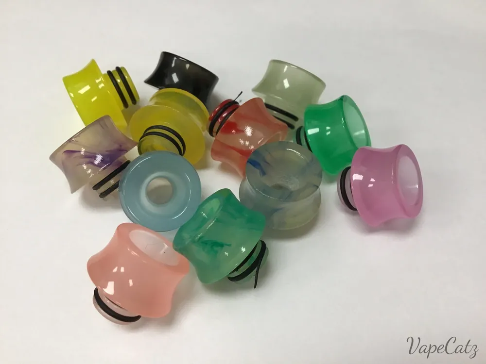 510 Wide Bore Concave Drip Tip or Mouthpiece Pastel Colors F1 - 510 Replacement Tips