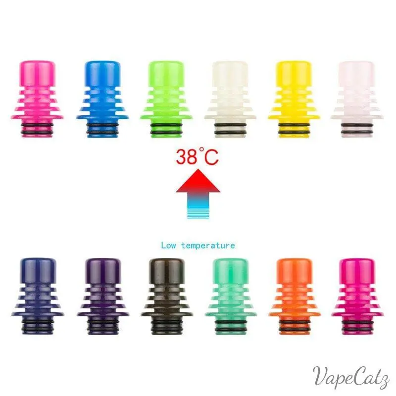 510 Color changing w grooves Drip or Mouthpiece S24 - 510 Replacement Tips