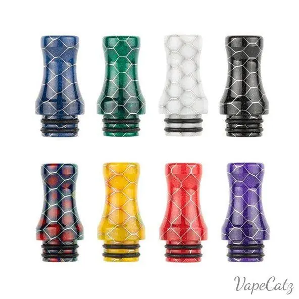 510 Slim Vase with snakeskin design Resin Drip Tip or Mouthpiece S21 - 510 Replacement Tips