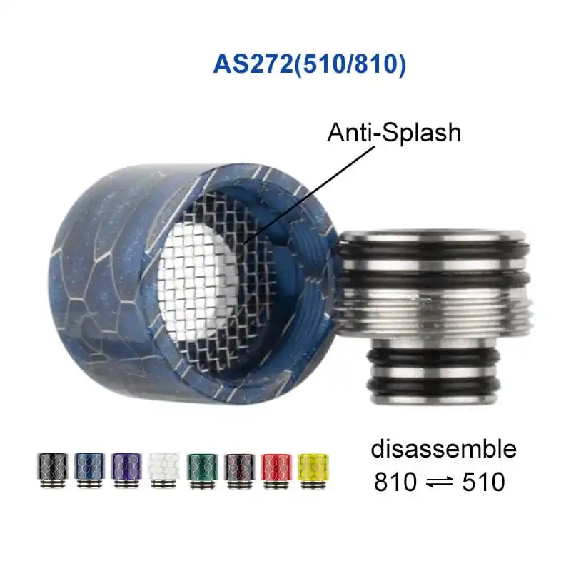 810 Drip Tip - Wide Bore with screen Cobra design V17