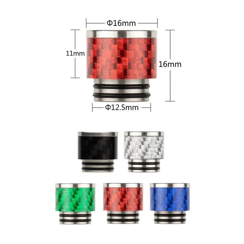 810 Heavy Duty Stainless Steel & Carbon Drip Tip V27 - 810 Drip Tip
