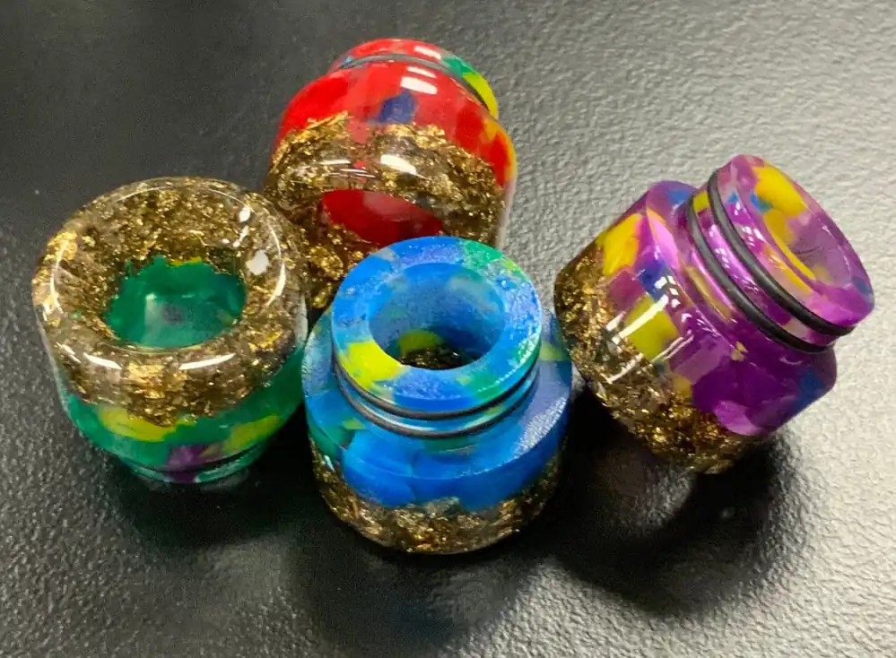 810 Drip Tip with gold flaked rim.... Fancy... V19