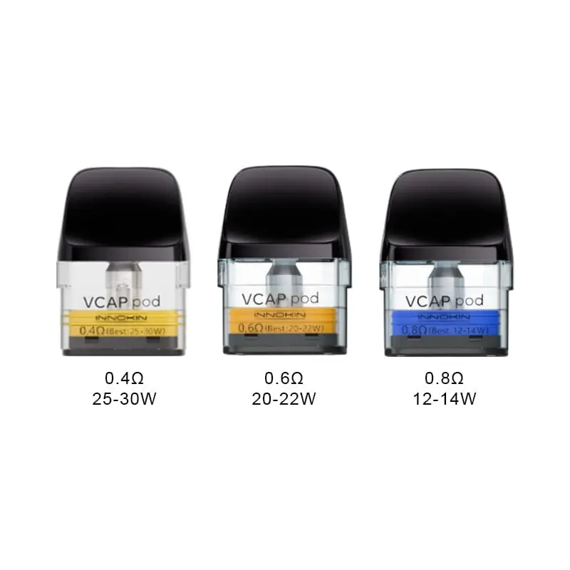 Innokin VCAP Pod Cartridge for Endura V, V Box / Trine Kit, Trine SE Kit, V Pro Kit 2ml & 3ml - Innokin Hardware