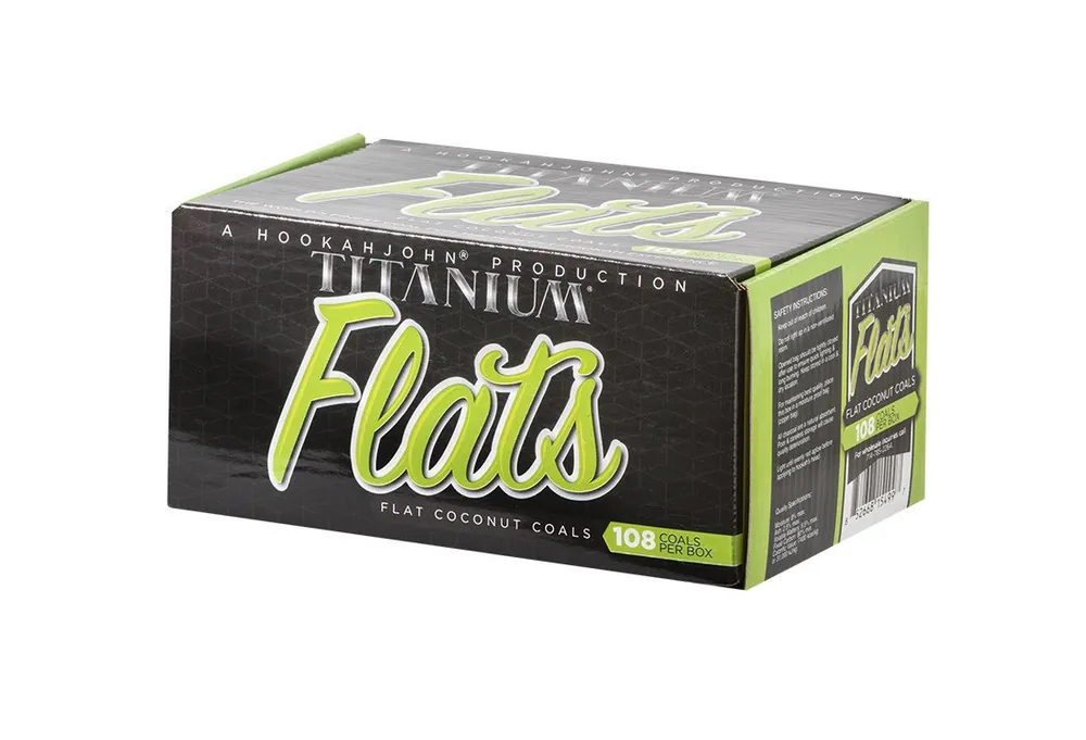 Titanium Flats Coconut Hookah Charcoal