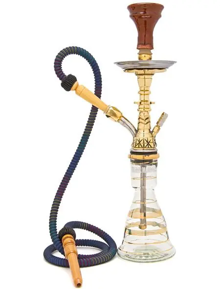 Khalil Mamoon Mini Beast Hookah Gold 22"