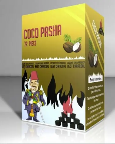 Coco Pasha Coconut Cubes Charcoal 72pc - Thehookah.com