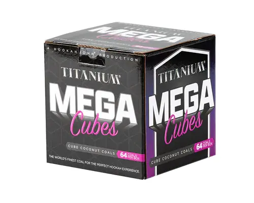 Titanium MEGA Cubes Coconut Hookah Charcoal