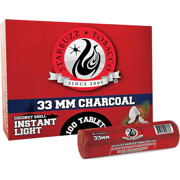 Box of Starbuzz Instant Light Coconut Charcoal 33mm (100pc)