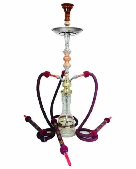 Khalil Mamoon 3 Hose Trimetal Hookah 34"
