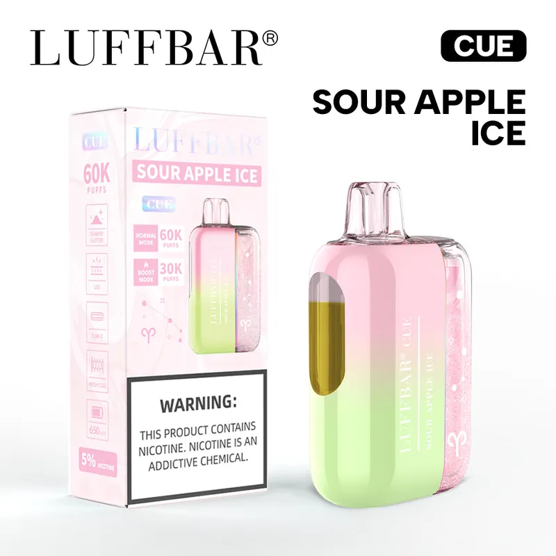 Sour Apple Ice Luff Bar Cue 60k - LUFFBAR