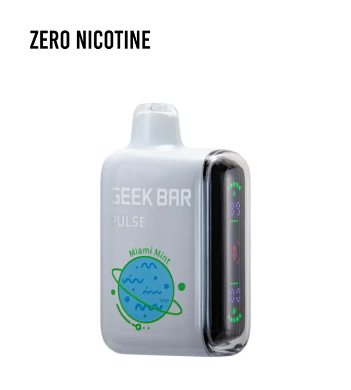 🅾️MIAMI MINT GEEK BAR PULSE (ZERO Nicotine)
