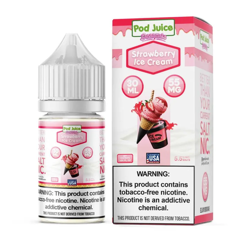 Strawberry Ice Cream - Pod Juice - 30mL