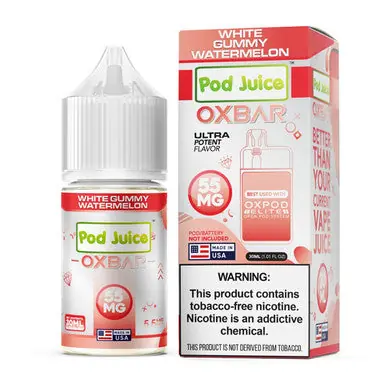 White Gummy Watermelon - Pod Juice x OXBAR Salts - 30mL