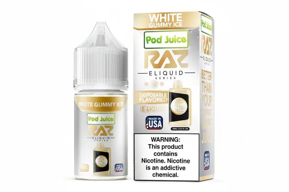 White Gummy Ice - Pod Juice Salts x RAZ E-Liquid - 30mL
