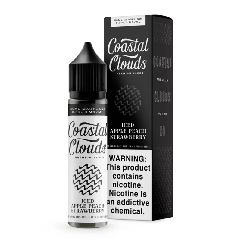 Iced Apple Peach Strawberry- Coastal Clouds - 60mL