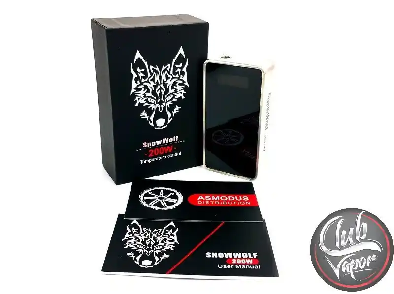 SnowWolf 200W Variable Wattage Box Mod with Temperature Control by Asmodus