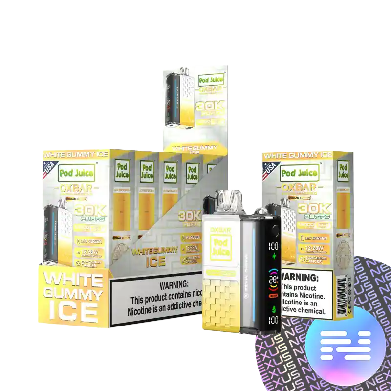 White Gummy Ice Pod Juice x OXBAR Magic Maze 2 30K Puff Disposable Vape - OXBAR Disposable Vapes