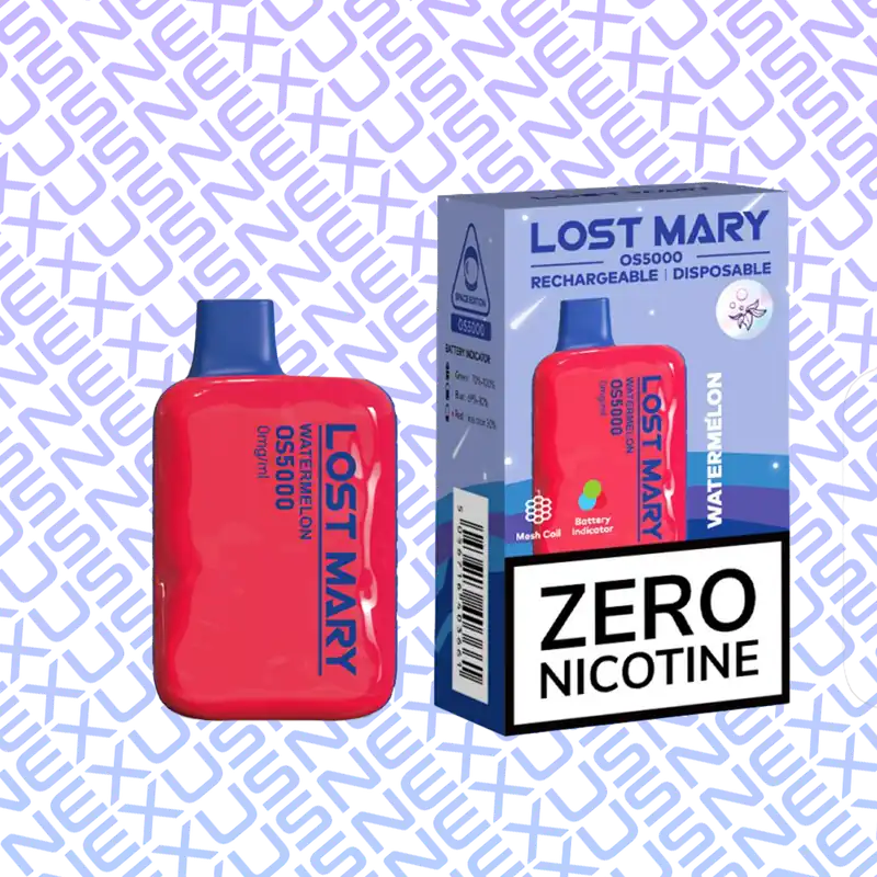 Watermelon Lost Mary 0% Nicotine Disposable Vape - Elf Bar - EBDESIGN